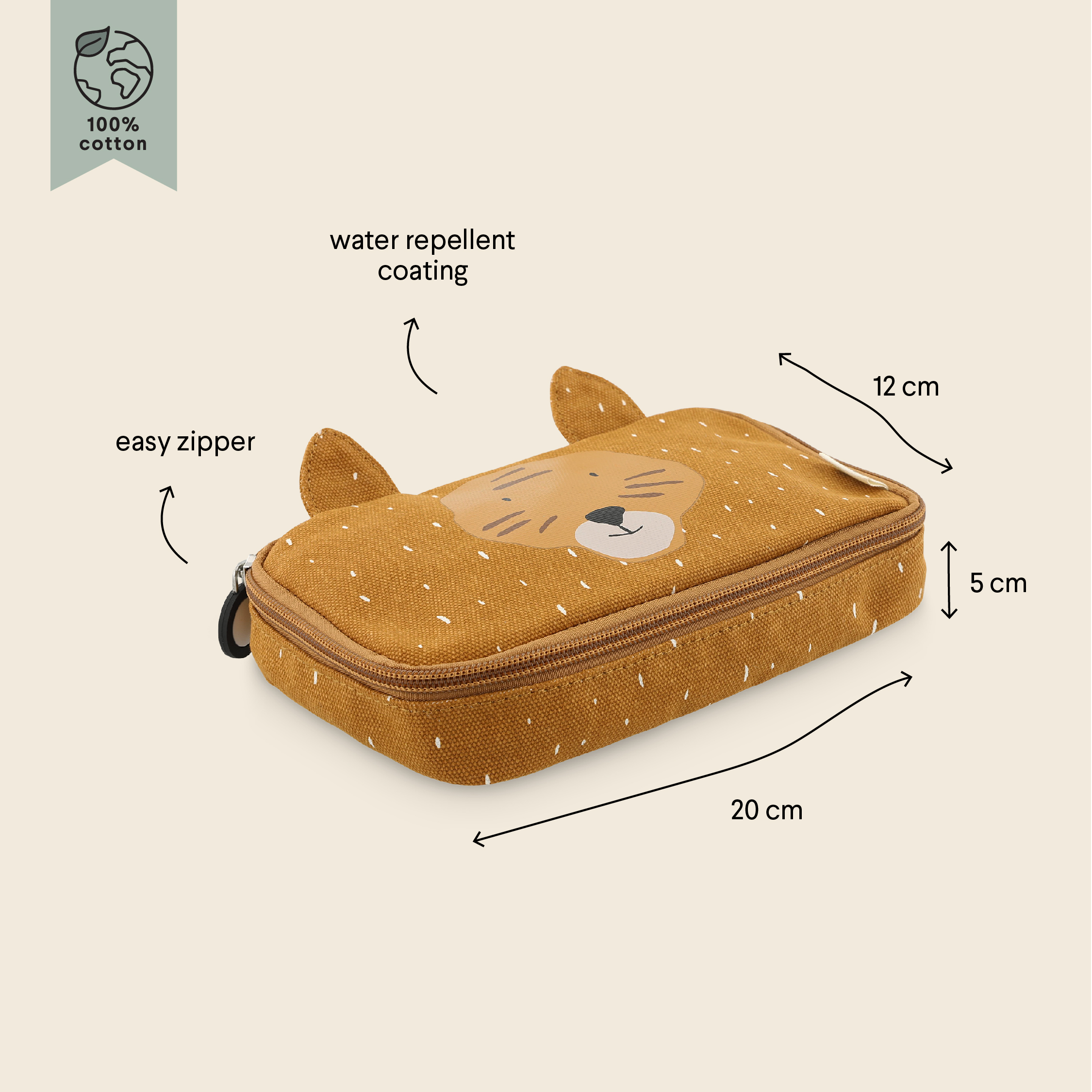 Pencil case rectangular - Mr. Tiger